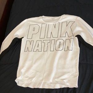 Long sleeve black and white PINK shirt
